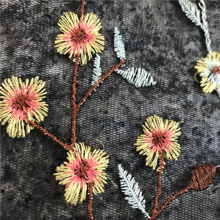 Women's Polyester Embroidered Fabric for Women's Wear Wholesale Suppli 4
